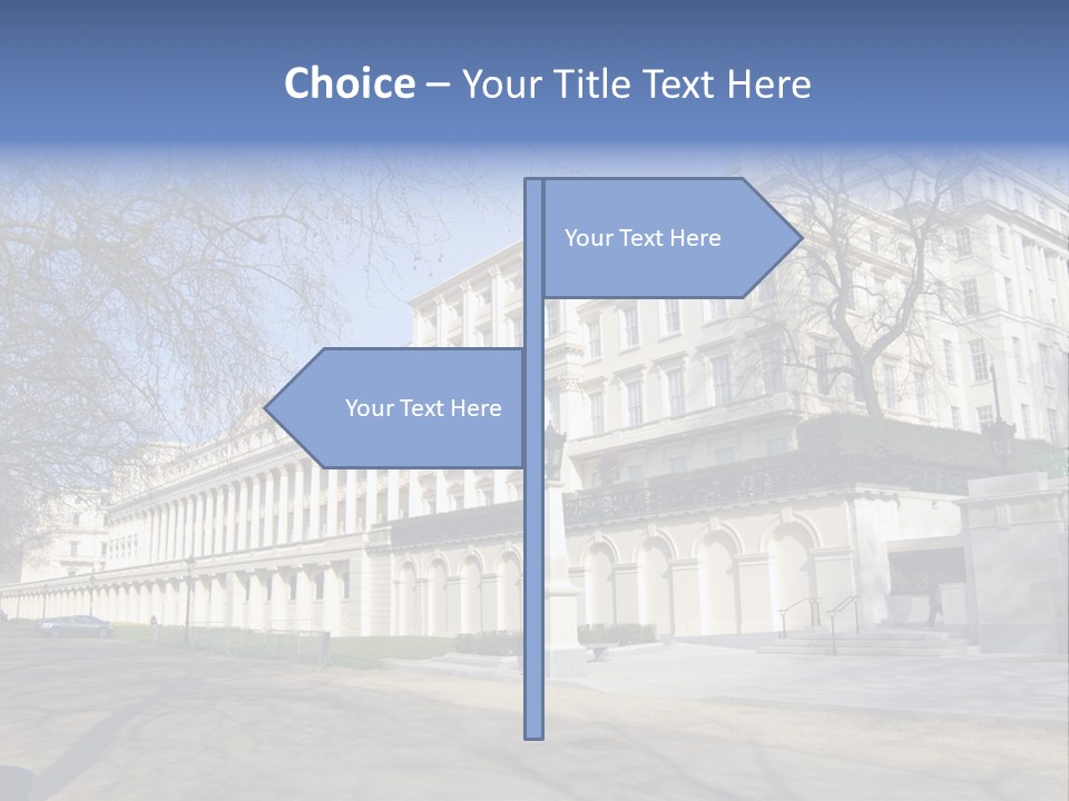 Carlton House Terrace From The Mall In London, England PowerPoint Template