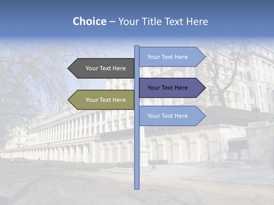 Carlton House Terrace From The Mall In London, England PowerPoint Template