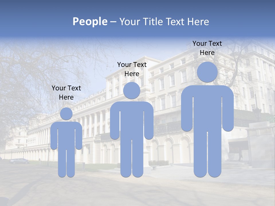 Carlton House Terrace From The Mall In London, England PowerPoint Template