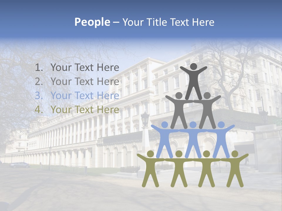 Carlton House Terrace From The Mall In London, England PowerPoint Template