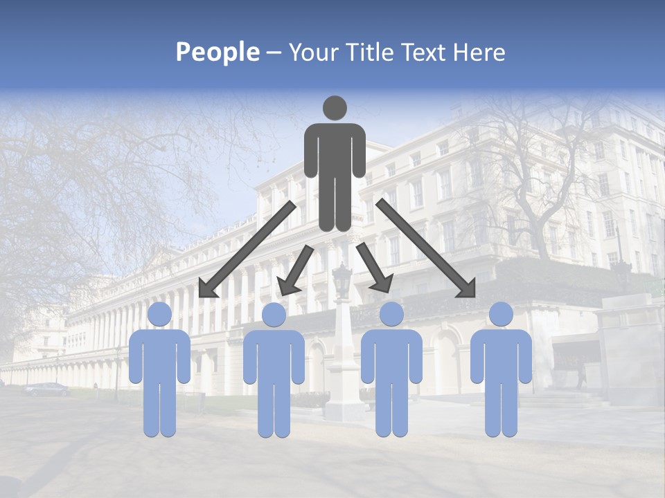 Carlton House Terrace From The Mall In London, England PowerPoint Template