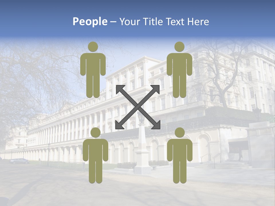 Carlton House Terrace From The Mall In London, England PowerPoint Template