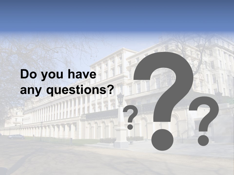 Carlton House Terrace From The Mall In London, England PowerPoint Template