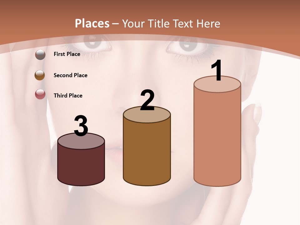 Portrait Of Young  Woman With Health Skin Of Face PowerPoint Template