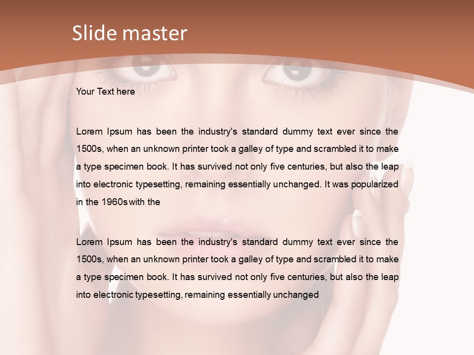 Portrait Of Young  Woman With Health Skin Of Face PowerPoint Template