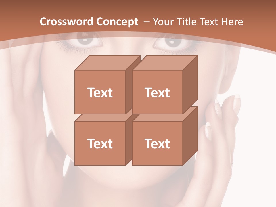 Portrait Of Young  Woman With Health Skin Of Face PowerPoint Template