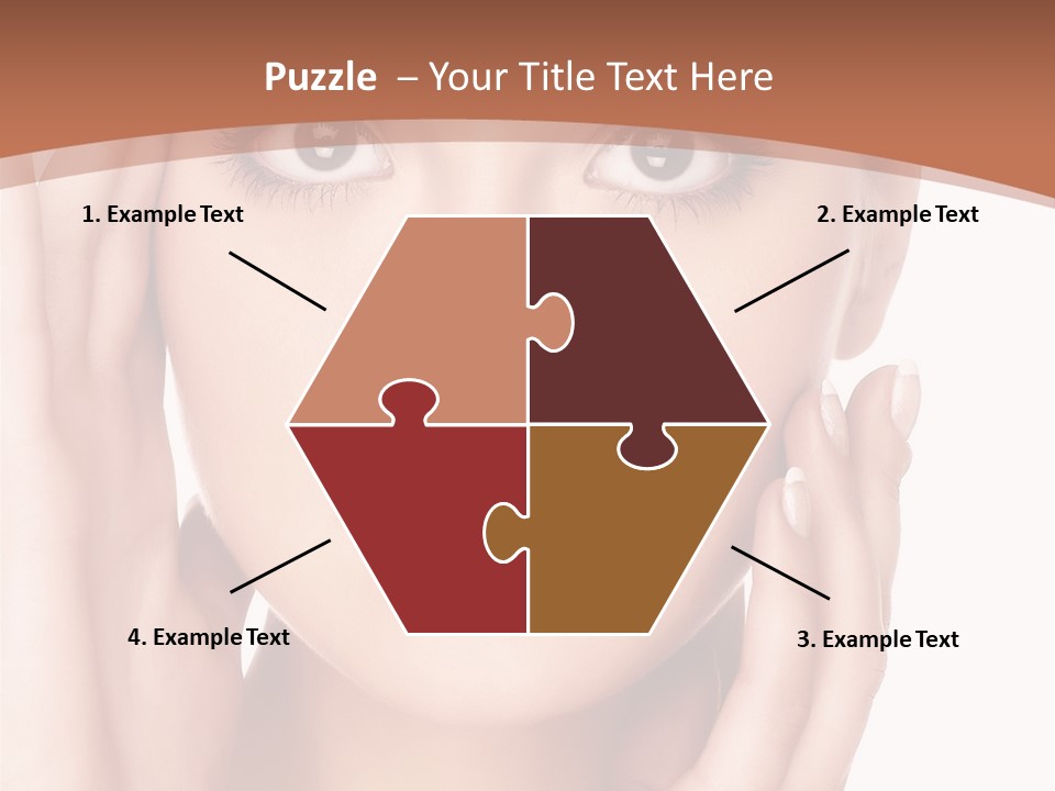 Portrait Of Young  Woman With Health Skin Of Face PowerPoint Template