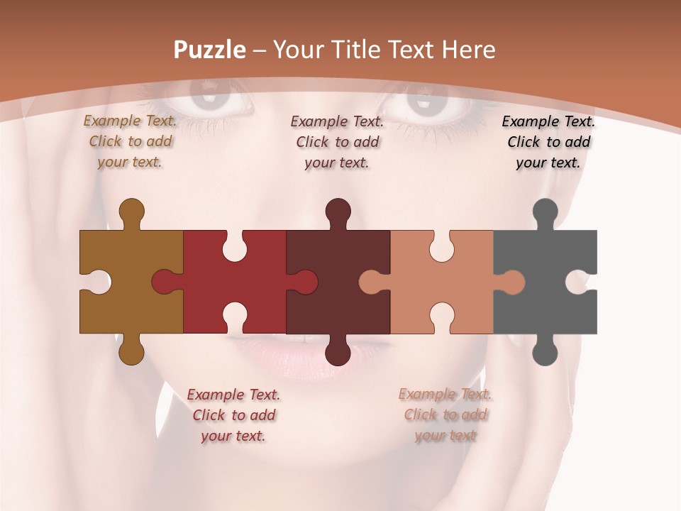 Portrait Of Young  Woman With Health Skin Of Face PowerPoint Template