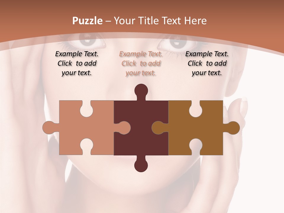 Portrait Of Young  Woman With Health Skin Of Face PowerPoint Template