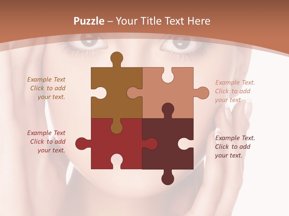 Portrait Of Young  Woman With Health Skin Of Face PowerPoint Template