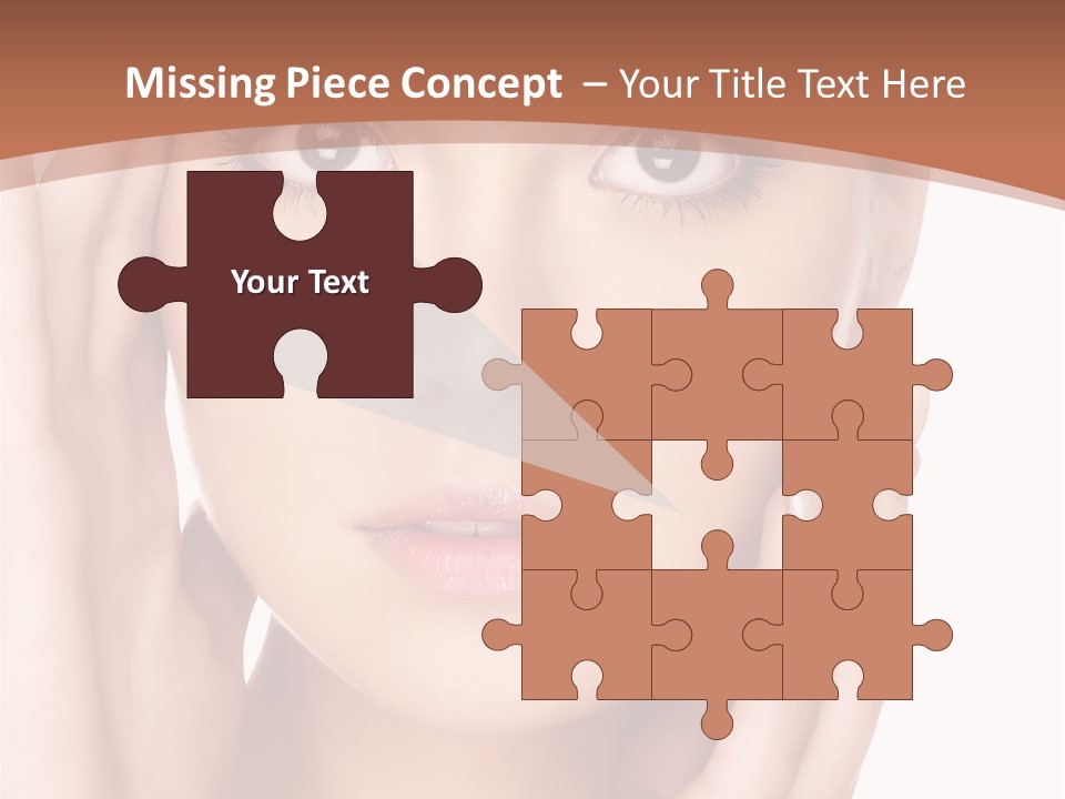 Portrait Of Young  Woman With Health Skin Of Face PowerPoint Template