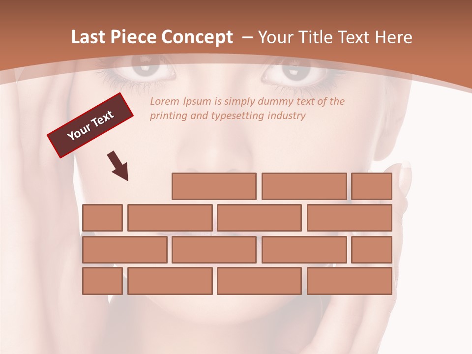 Portrait Of Young  Woman With Health Skin Of Face PowerPoint Template