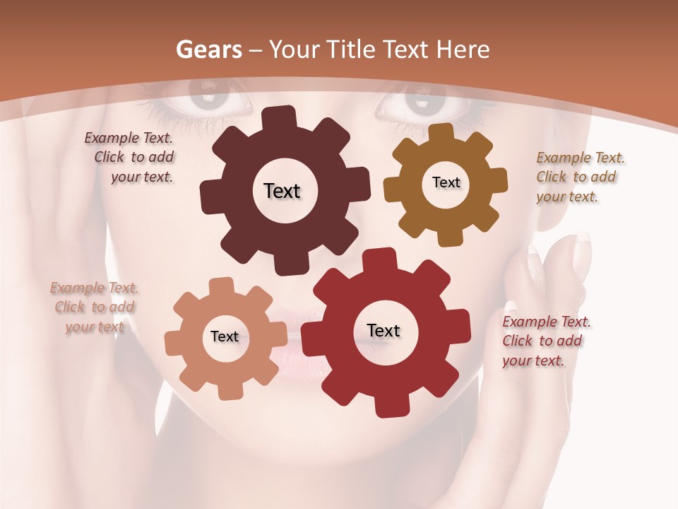 Portrait Of Young  Woman With Health Skin Of Face PowerPoint Template