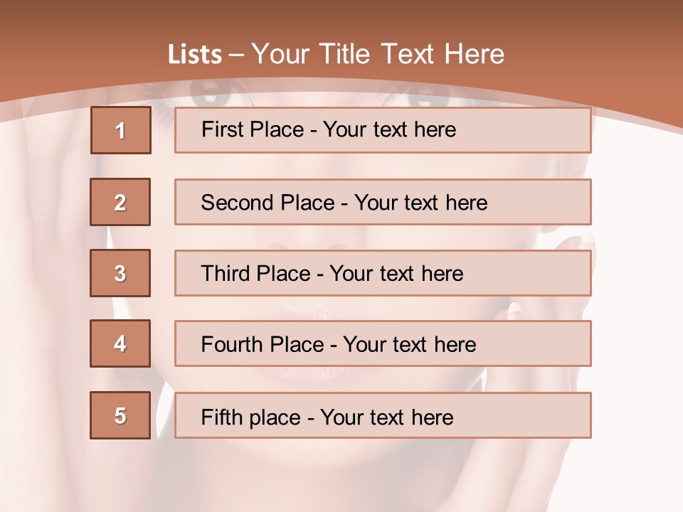 Portrait Of Young  Woman With Health Skin Of Face PowerPoint Template