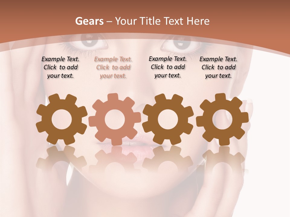 Portrait Of Young  Woman With Health Skin Of Face PowerPoint Template