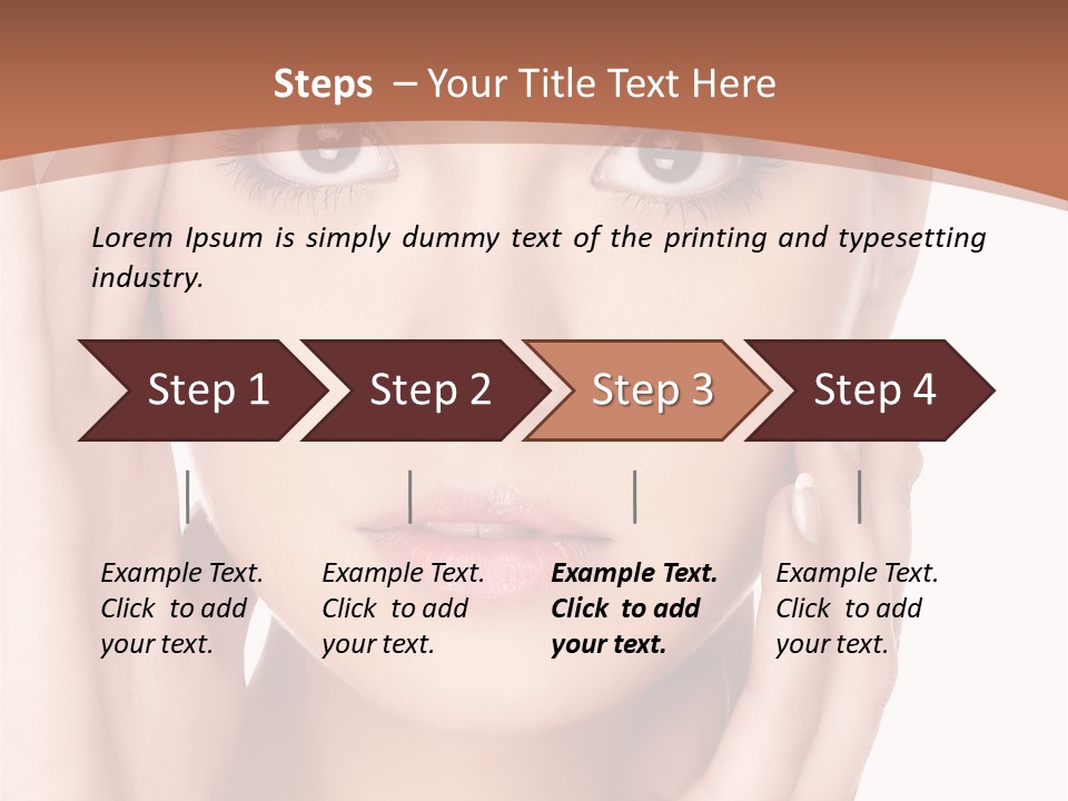 Portrait Of Young  Woman With Health Skin Of Face PowerPoint Template