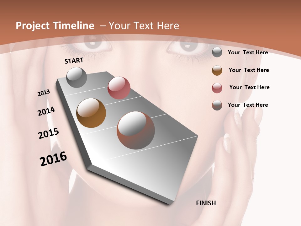 Portrait Of Young  Woman With Health Skin Of Face PowerPoint Template