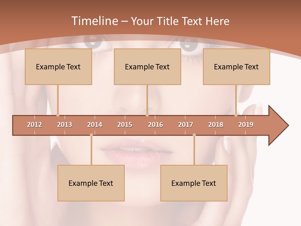 Portrait Of Young  Woman With Health Skin Of Face PowerPoint Template
