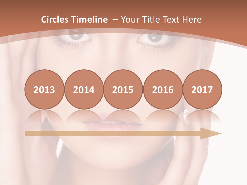 Portrait Of Young  Woman With Health Skin Of Face PowerPoint Template