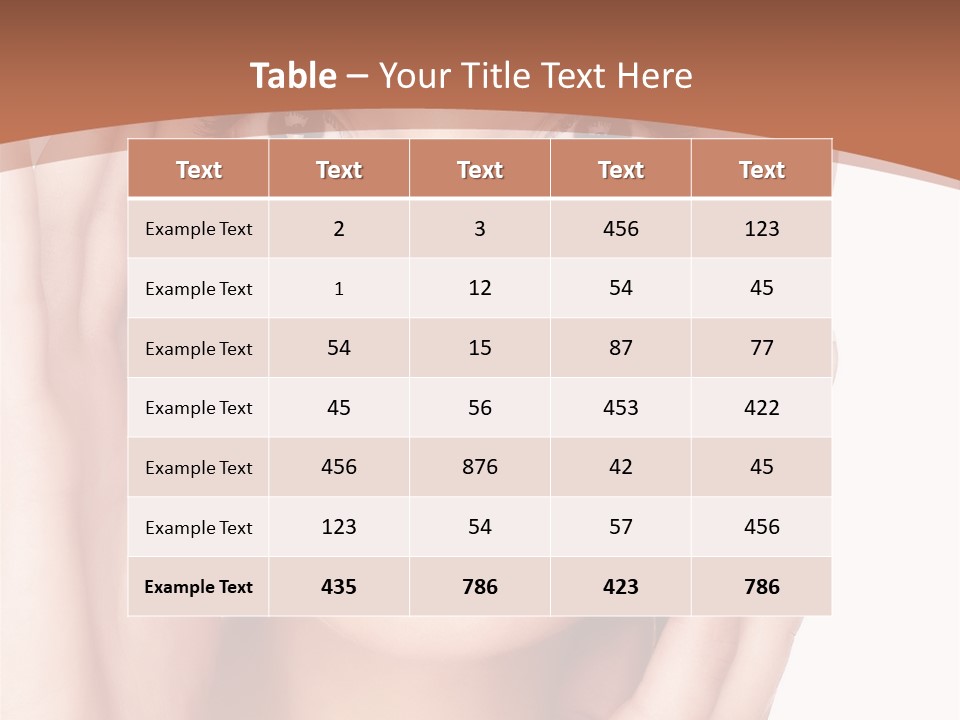 Portrait Of Young  Woman With Health Skin Of Face PowerPoint Template