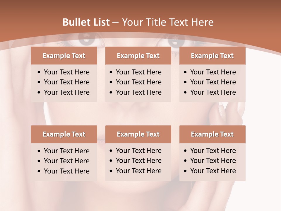 Portrait Of Young  Woman With Health Skin Of Face PowerPoint Template