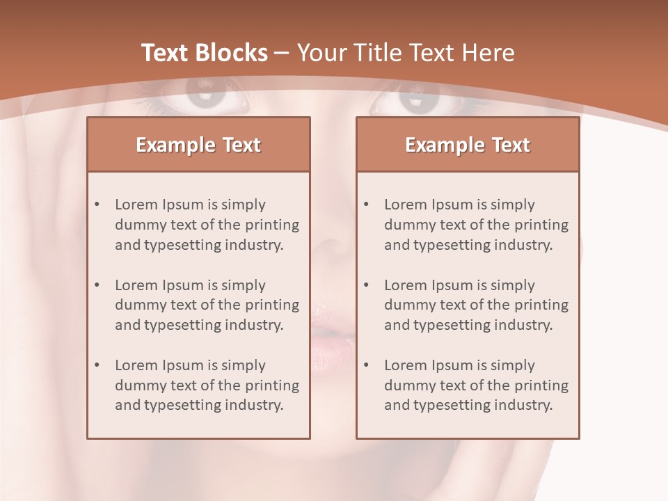 Portrait Of Young  Woman With Health Skin Of Face PowerPoint Template