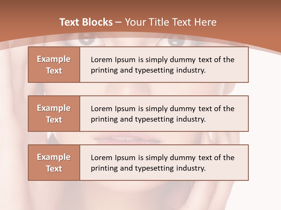 Portrait Of Young  Woman With Health Skin Of Face PowerPoint Template