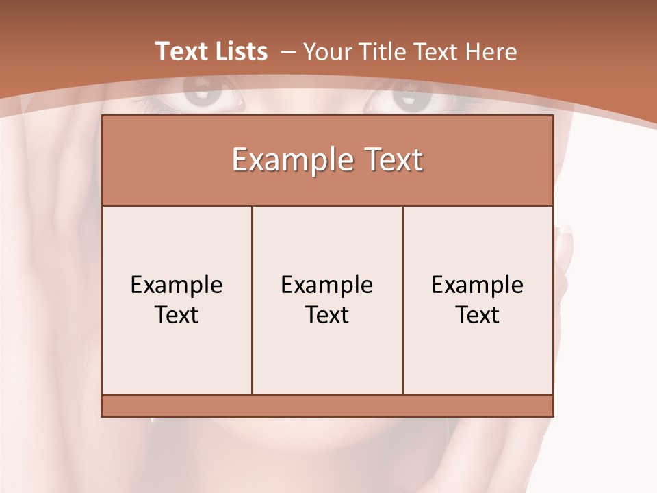 Portrait Of Young  Woman With Health Skin Of Face PowerPoint Template