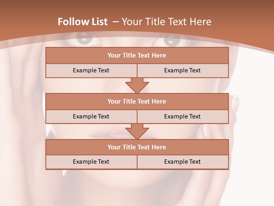 Portrait Of Young  Woman With Health Skin Of Face PowerPoint Template