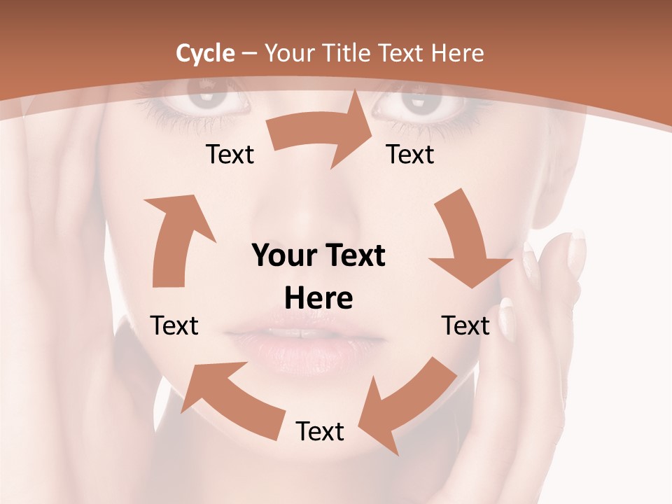 Portrait Of Young  Woman With Health Skin Of Face PowerPoint Template