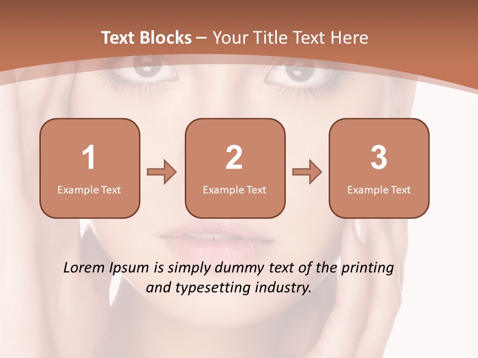 Portrait Of Young  Woman With Health Skin Of Face PowerPoint Template