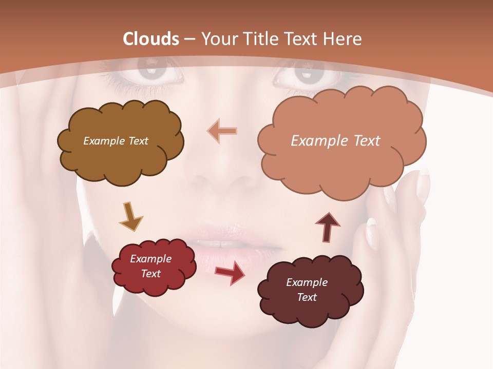 Portrait Of Young  Woman With Health Skin Of Face PowerPoint Template