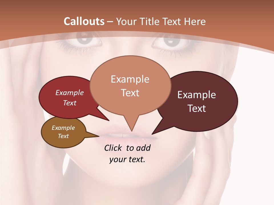 Portrait Of Young  Woman With Health Skin Of Face PowerPoint Template