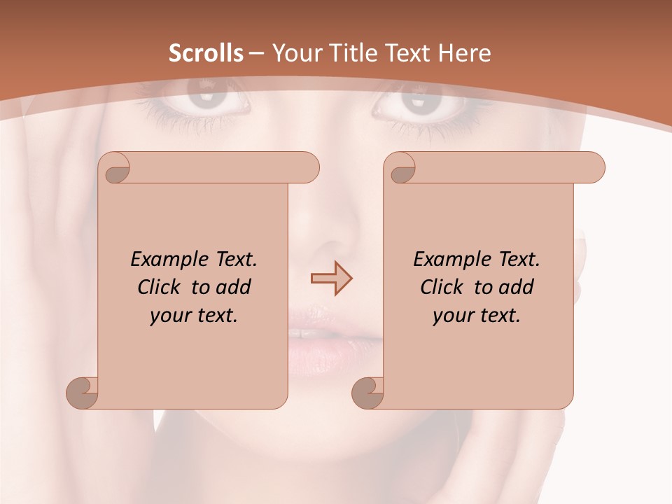 Portrait Of Young  Woman With Health Skin Of Face PowerPoint Template