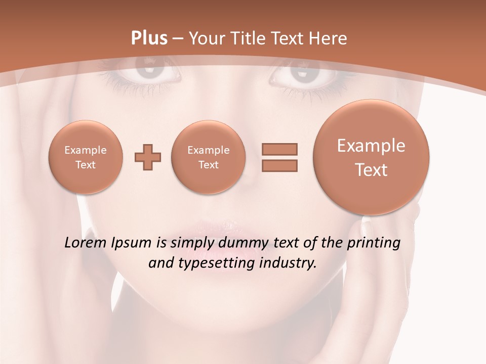 Portrait Of Young  Woman With Health Skin Of Face PowerPoint Template