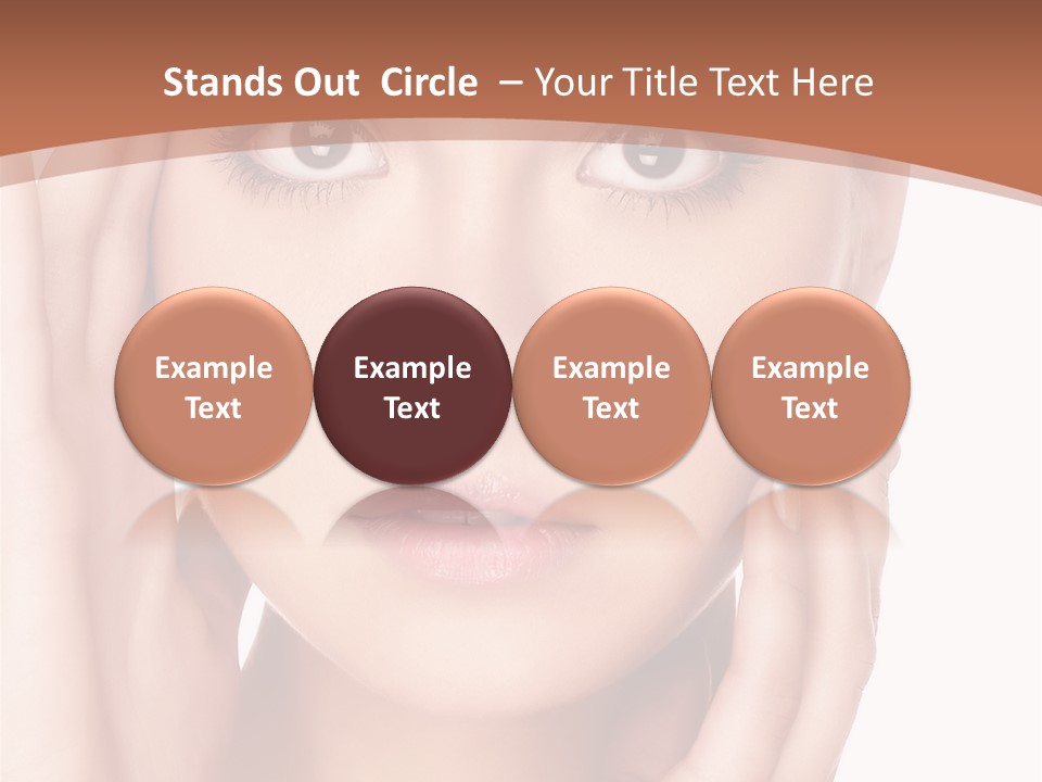 Portrait Of Young  Woman With Health Skin Of Face PowerPoint Template
