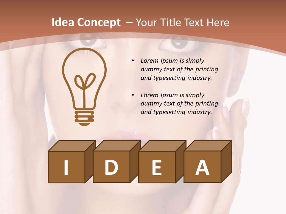 Portrait Of Young  Woman With Health Skin Of Face PowerPoint Template