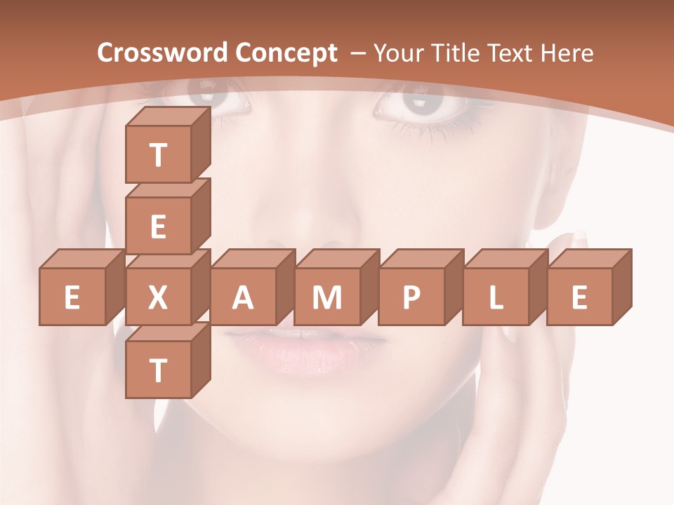 Portrait Of Young  Woman With Health Skin Of Face PowerPoint Template