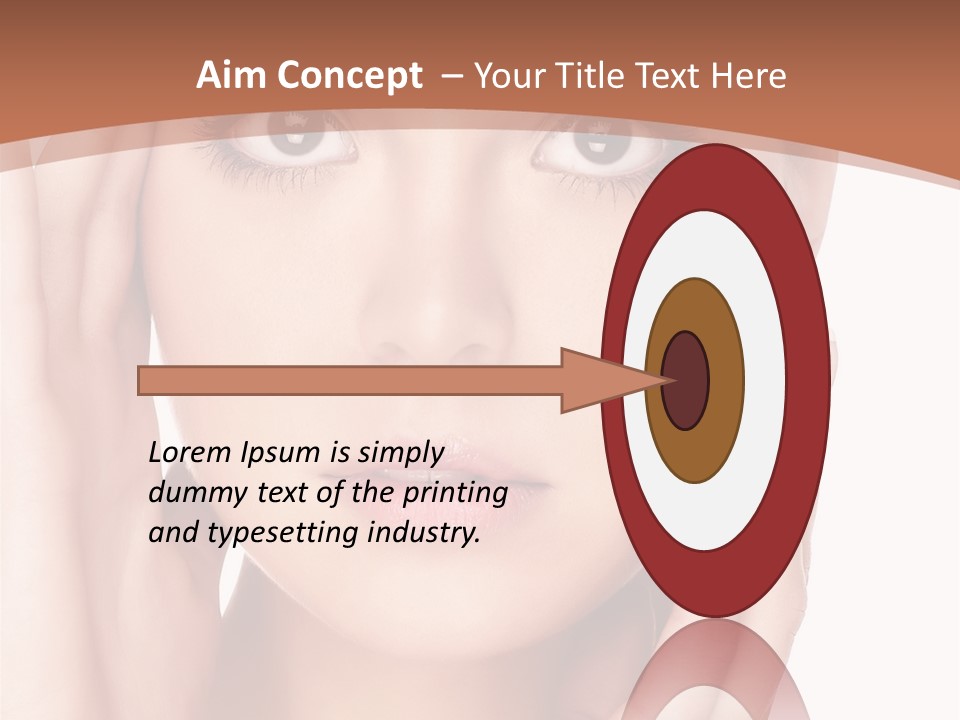 Portrait Of Young  Woman With Health Skin Of Face PowerPoint Template