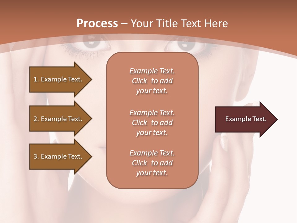 Portrait Of Young  Woman With Health Skin Of Face PowerPoint Template