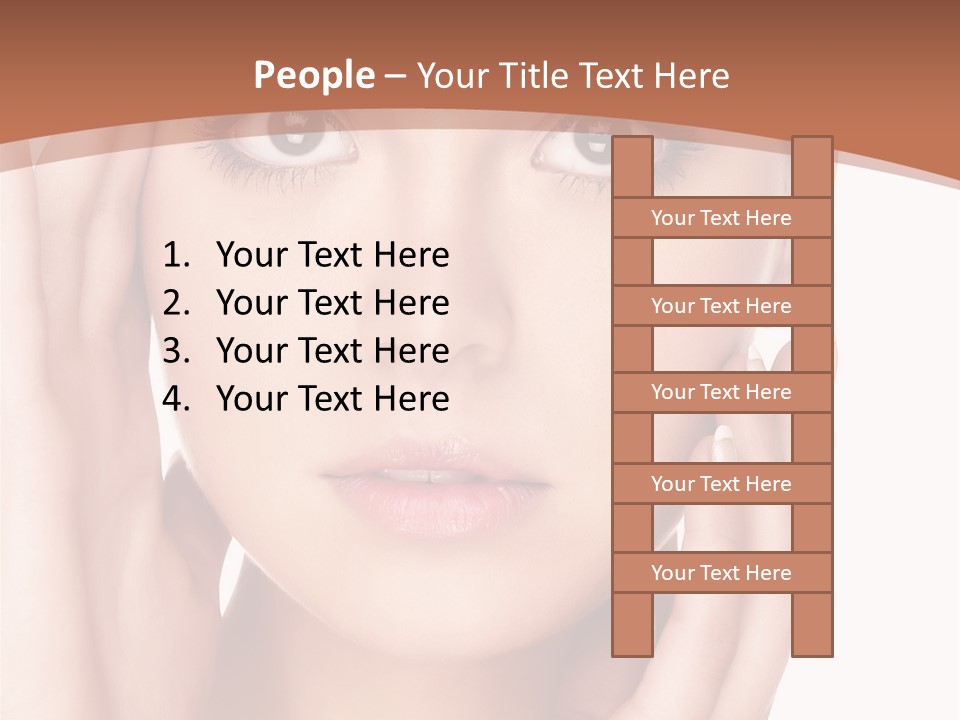Portrait Of Young  Woman With Health Skin Of Face PowerPoint Template