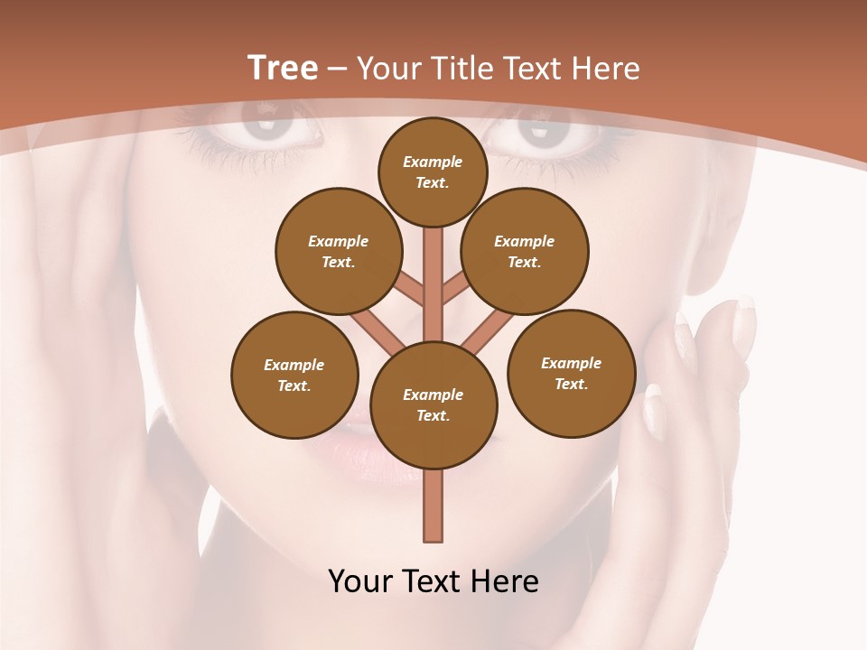 Portrait Of Young  Woman With Health Skin Of Face PowerPoint Template
