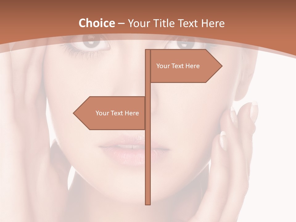 Portrait Of Young  Woman With Health Skin Of Face PowerPoint Template