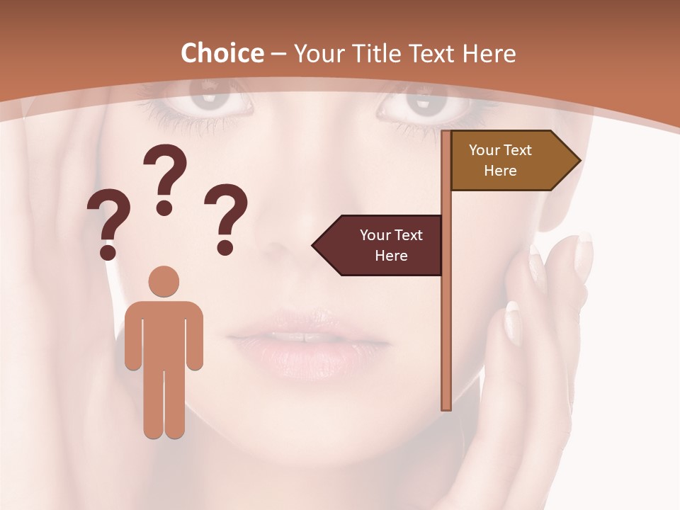 Portrait Of Young  Woman With Health Skin Of Face PowerPoint Template