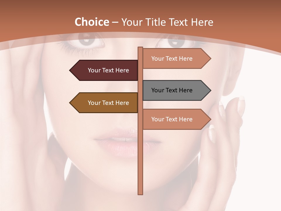 Portrait Of Young  Woman With Health Skin Of Face PowerPoint Template