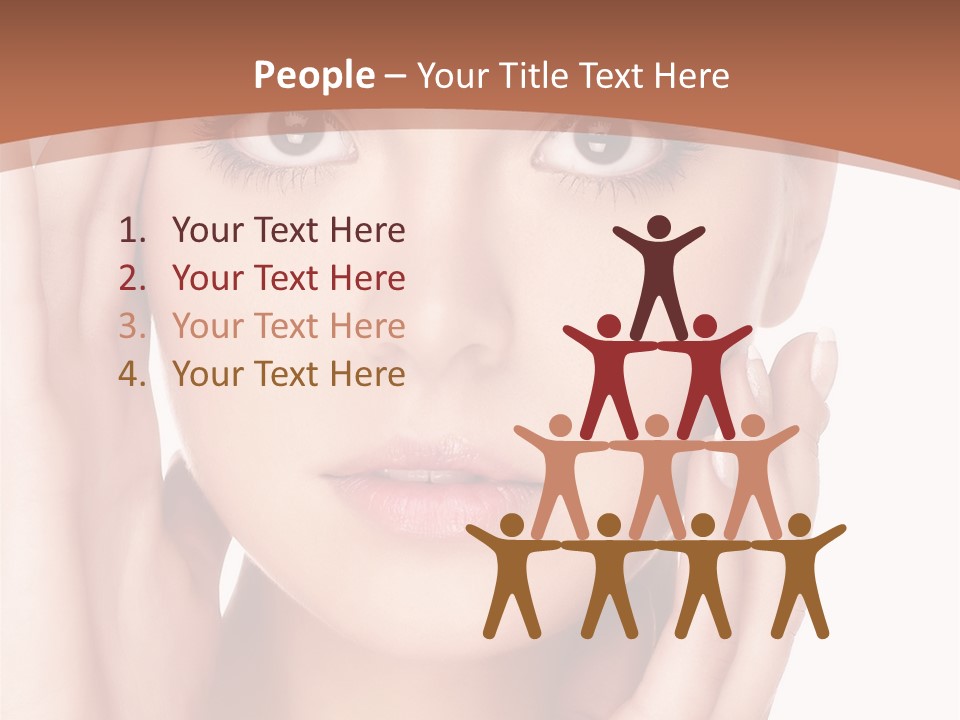 Portrait Of Young  Woman With Health Skin Of Face PowerPoint Template
