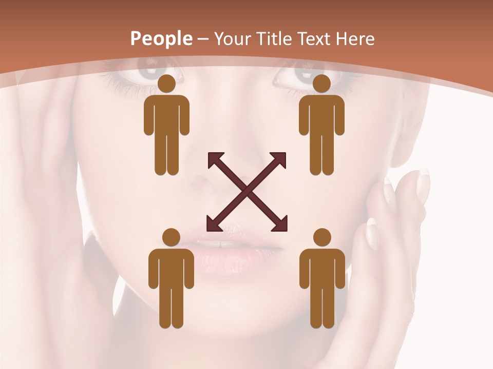 Portrait Of Young  Woman With Health Skin Of Face PowerPoint Template