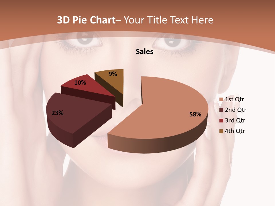 Portrait Of Young  Woman With Health Skin Of Face PowerPoint Template