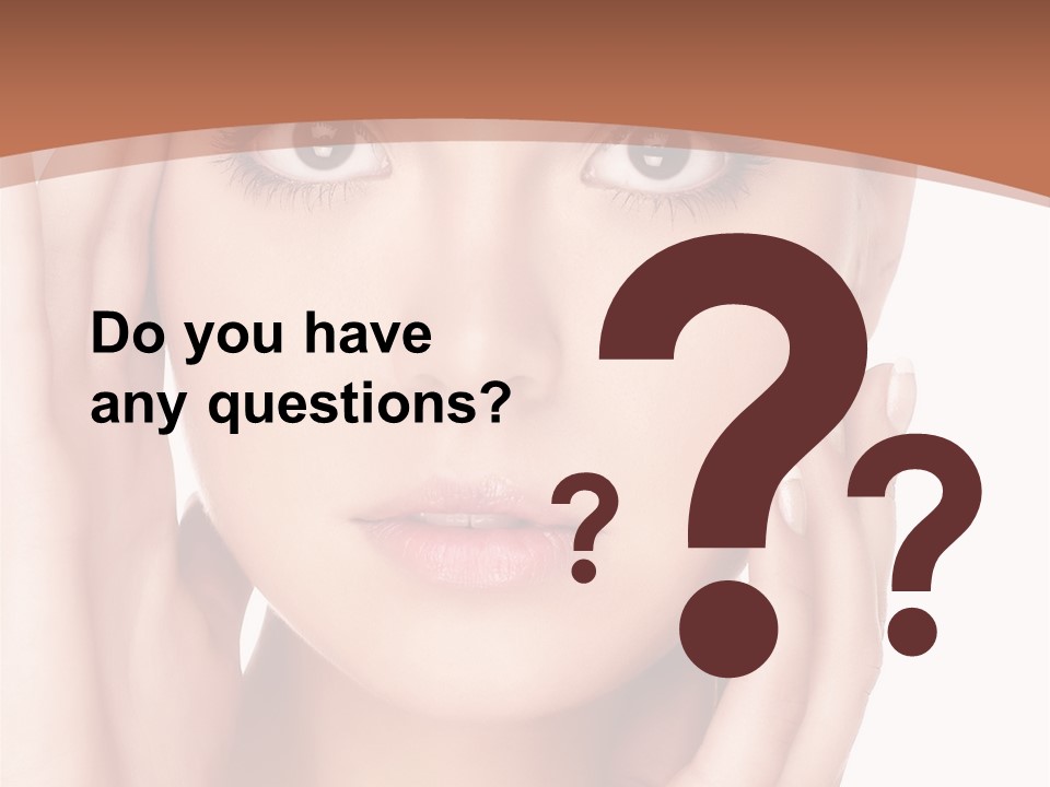 Portrait Of Young  Woman With Health Skin Of Face PowerPoint Template