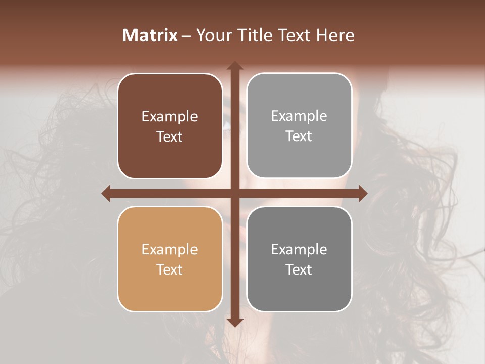 Beautiful Young Woman With Sensuality Eyes PowerPoint Template